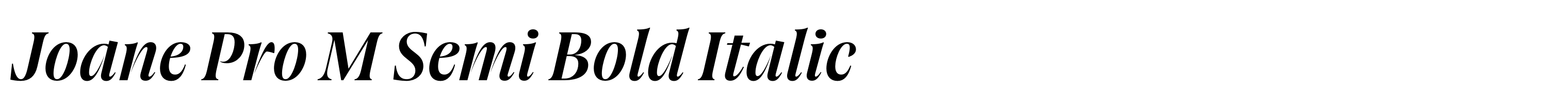 Joane Pro M Semi Bold Italic